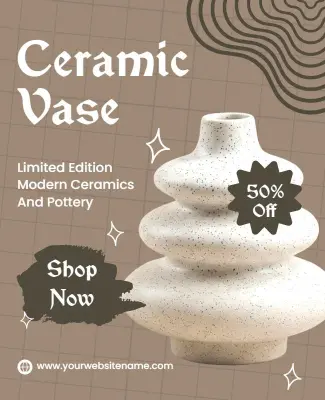 Ceramic Vase Sale Promotional Flyer Template