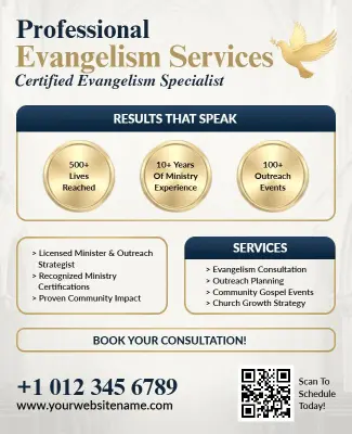 Certified Evangelism Specialist Services Flyer Template