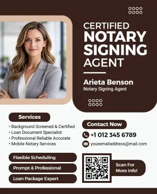 Certified Notary Signing Agent Services Flyer Template