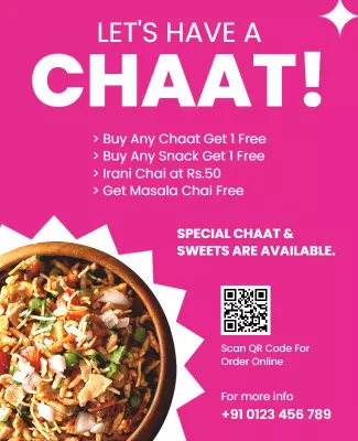 Chaat and Sweets Special Offer Flyer Template