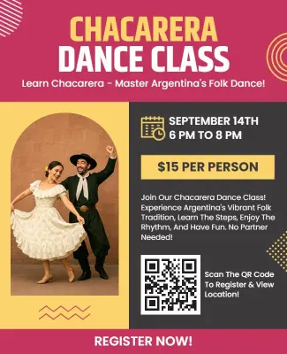 Chacarera Dance Class Event Flyer Template