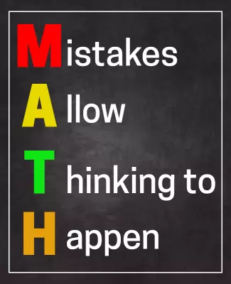 Chalkboard Style Colorful Math Education Motivational Flyer Template