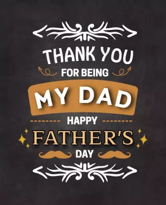 Chalkboard Style Father's Day Appreciation Poster Template
