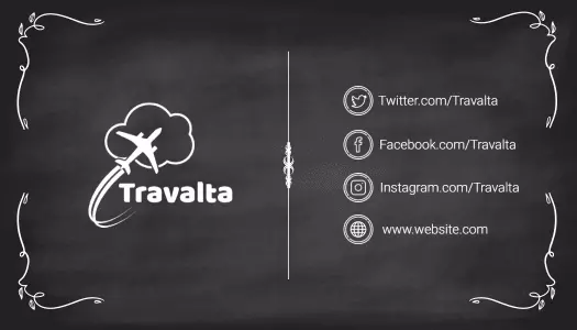 Chalkboard Style Travel Agency Business Card Template