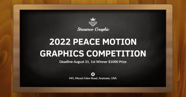 Chalkboard Theme for Graphics Competition with Prize Details Facebook Ad Template