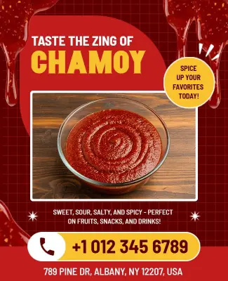 Chamoy Sauce Promotional Flyer Template