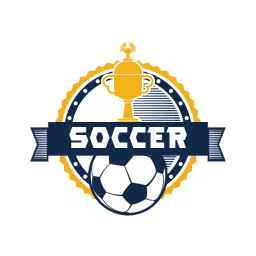 Championship Trophy and Soccer Ball for Sports Event Logo Template