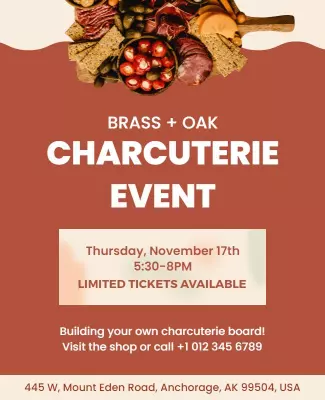 Charcuterie Board Building Event Flyer Template