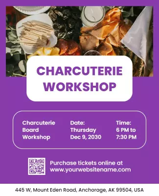Charcuterie Board Workshop Event Flyer Template