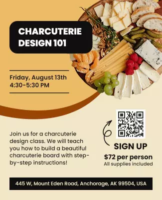 Charcuterie Design Workshop Flyer Template
