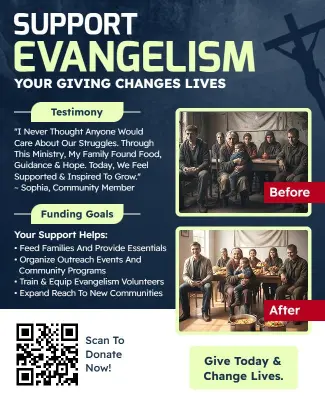 Charitable Evangelism Support Campaign Flyer Template