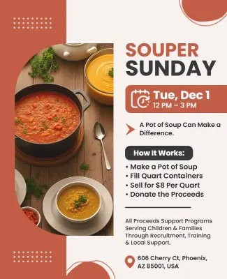 Charitable Souper Sunday Event Flyer Template