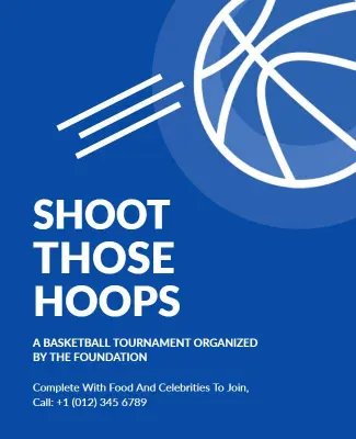 Charity Basketball Game Announcement Poster Template
