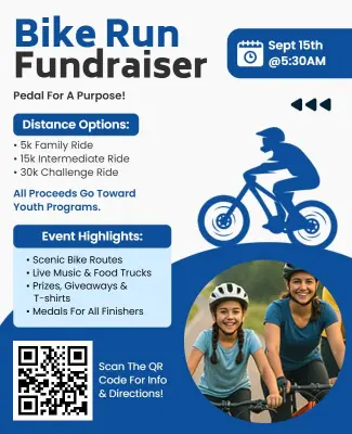 Charity Bike Run Fundraiser Event Flyer Template