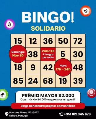 Charity Event Bingo Night Flyer Template