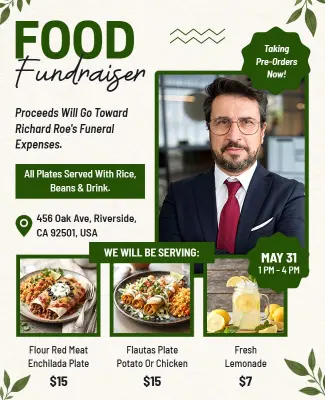 Charity Food Fundraiser Event Flyer Template