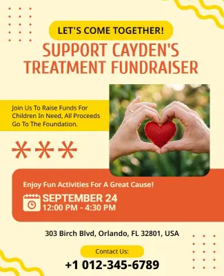 Charity Fundraiser Event Support Flyer Template