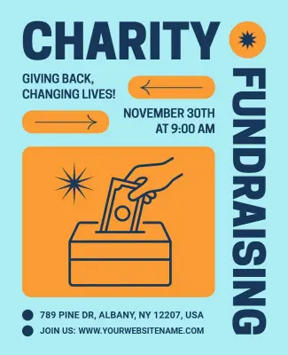 Charity Fundraising Event Poster Template