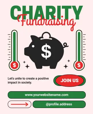 Charity Fundraising Event Promotion Poster Template