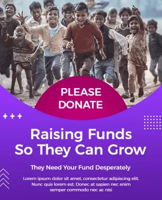 Charity Fundraising for Children Flyer Template