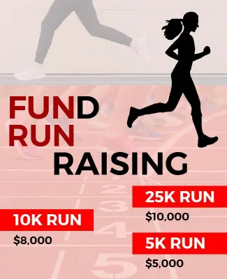 Charity Fundraising Marathon Event Poster Template