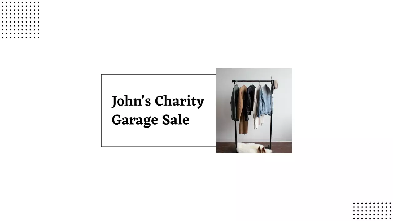 Charity Garage Sale Featuring Clothes and Pet on YouTube Banner Template