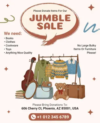 Charity Jumble Sale Event Flyer Template