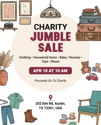 Charity Jumble Sale Flyer Template