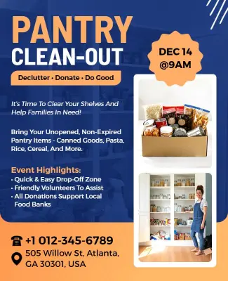Charity Pantry Clean-Out Event Flyer Template