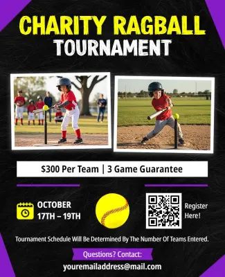 Charity Ragball Tournament Registration Flyer Template