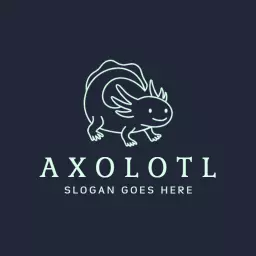 Charming Axolotl Illustration Perfect for Aquatic Brands Logo Template
