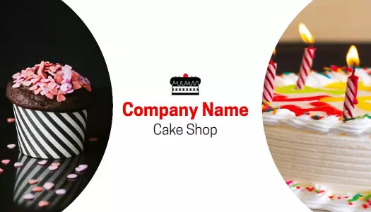 Charming Bakery Treats with Cupcake and Cake Design Business Card Template
