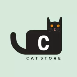 Charming Black Cat Design for a Pet Store Logo Template