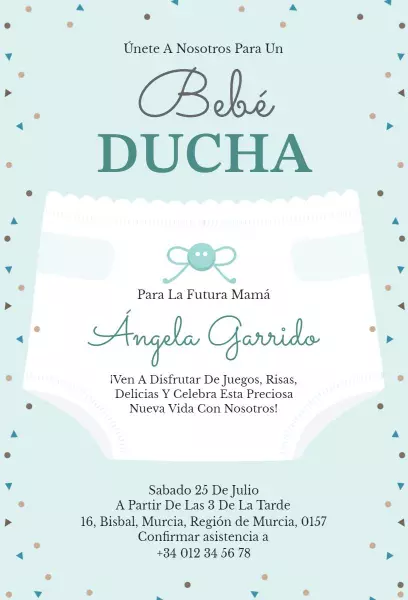 Charming Blue Baby Shower Celebration Invitation Template
