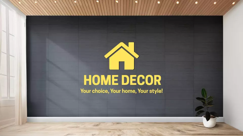 Charming Blue Modern Home Decor Business Presentation Template