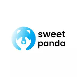 Charming Blue Panda Design Representing Sweet Treats Logo Template