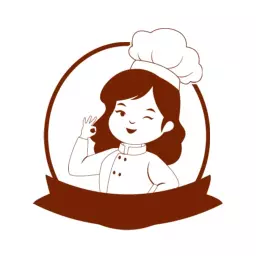 Charming Chef Character Highlighting Culinary Skills Logo Template
