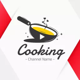 Charming Cooking Pot with Vibrant Yellow Ingredients Logo Template