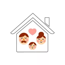 Charming Family Amidst a Cozy Home Design Blogger Logo Template