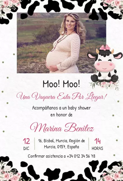 Charming Farm Theme Baby Shower Celebration Invitation Template