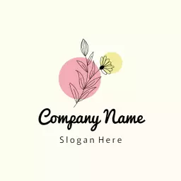 Charming Floral Design with Pastel Colors for Florist Logo Template