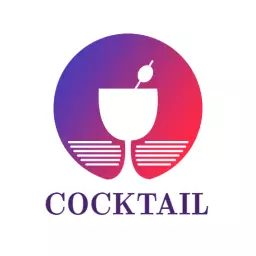 Charming Gradient Design Highlighting Wine Bar Experience Logo Template