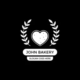 Charming Heart Design Signifying Delicious Bakery Treats Logo Template