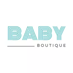 Charming Light Blue Striped Design for Baby Boutique Logo Template