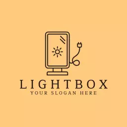 Charming Light Yellow Lightbox Design for Creative Branding Logo Template