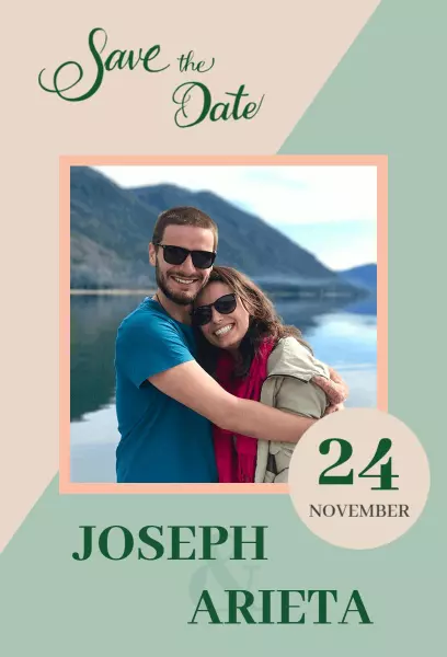 Charming Mountain Retreat Save The Date Invitation Template