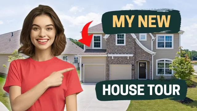 Charming New Home Exterior House Tour YouTube Thumbnail Template