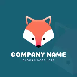 Charming Orange Fox Design Capturing Playful Spirit Logo Template