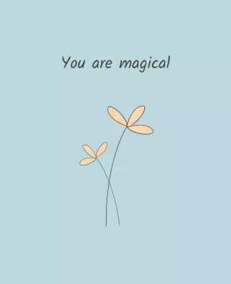 Charming Pastel Floral Motivational Quote Poster Template