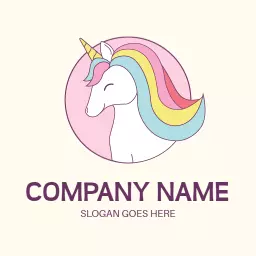 Charming Pastel Unicorn Design Creating Whimsical Magic Logo Template